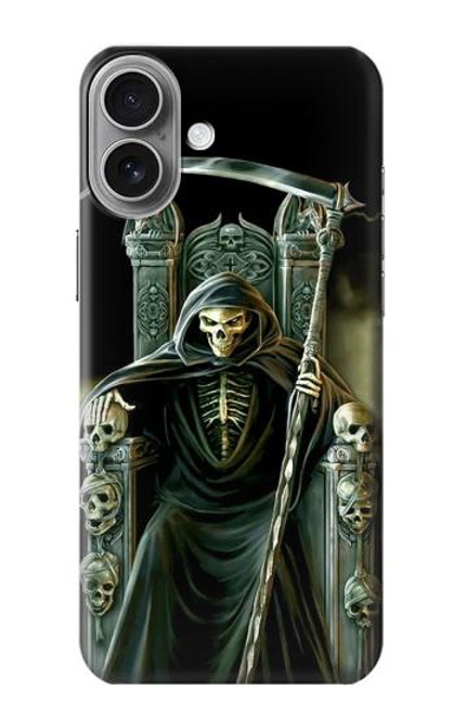S1024 スケルトンキング Grim Reaper Skeleton King iPhone 16 plus バックケース、フリップケース・カバー