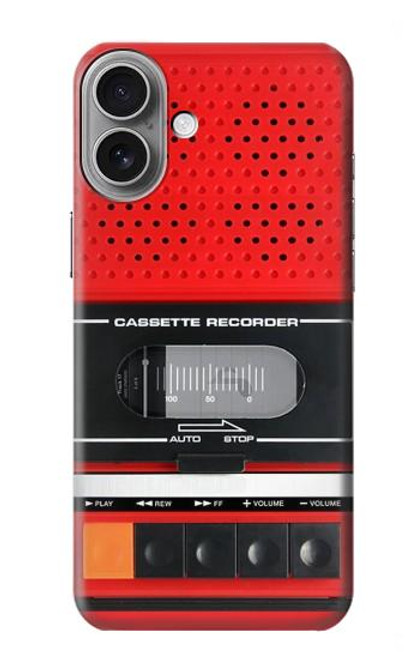 S3204 レッドカセットレコーダーグラフィック Red Cassette Recorder Graphic iPhone 16 plus バックケース、フリップケース・カバー