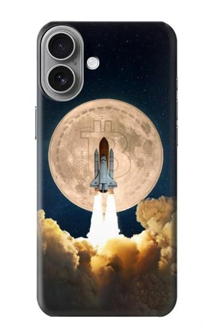 S3859 月へのビットコイン Bitcoin to the Moon iPhone 16 plus バックケース、フリップケース・カバー