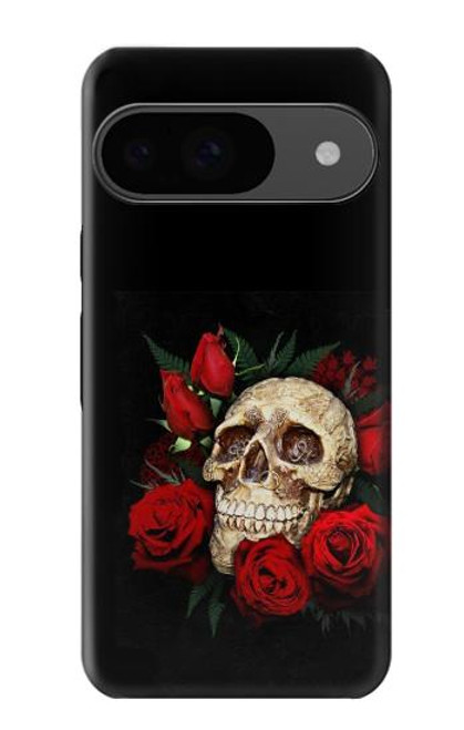 S3753 ダークゴシックゴススカルローズ Dark Gothic Goth Skull Roses Google Pixel 9 バックケース、フリップケース・カバー