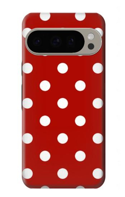 S2951 赤の水玉 Red Polka Dots Google Pixel 9 Pro バックケース、フリップケース・カバー