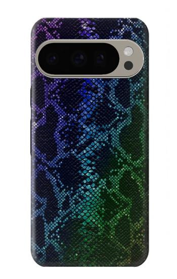 S3366 虹パイソンの皮膚 グラフィックプリント Rainbow Python Skin Graphic Print Google Pixel 9 Pro バックケース、フリップケース・カバー