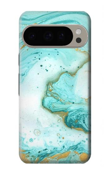 S3399 緑の大理石のグラフィックプリント Green Marble Graphic Print Google Pixel 9 Pro バックケース、フリップケース・カバー