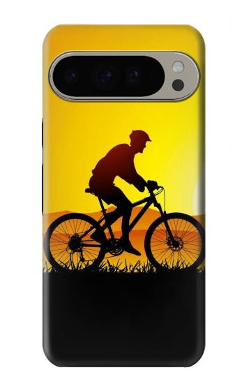 S2385 自転車 夕焼け Bicycle Bike Sunset Google Pixel 9 Pro XL バックケース、フリップケース・カバー