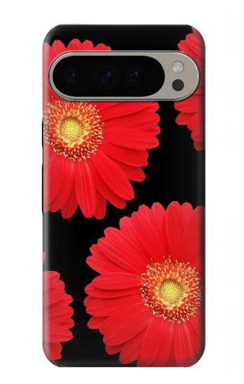 S2478 赤デイジーの花 Red Daisy flower Google Pixel 9 Pro XL バックケース、フリップケース・カバー