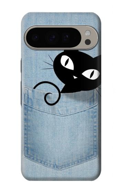 S2641 ポケット黒猫 Pocket Black Cat Google Pixel 9 Pro XL バックケース、フリップケース・カバー