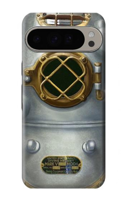 S2646 ヴィンテージ深海ダイビングヘルメット Vintage Deep Sea Diver Helmet Google Pixel 9 Pro XL バックケース、フリップケース・カバー