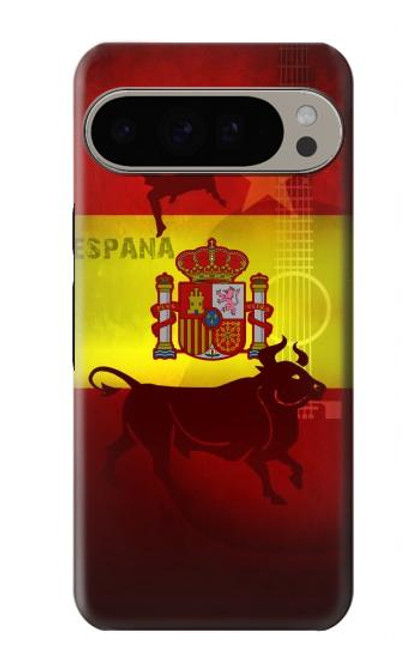 S2984 スペインサッカー Spain Football Soccer Flag Google Pixel 9 Pro XL バックケース、フリップケース・カバー