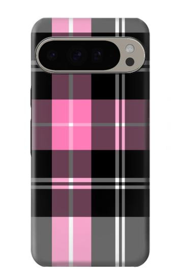 S3091 ピンクの模様のパターン Pink Plaid Pattern Google Pixel 9 Pro XL バックケース、フリップケース・カバー