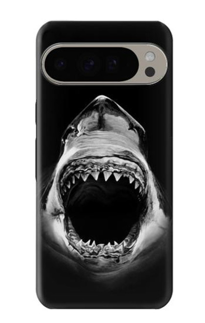S3100 白のサメ Great White Shark Google Pixel 9 Pro XL バックケース、フリップケース・カバー
