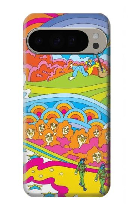 S3407 ヒッピーアート Hippie Art Google Pixel 9 Pro XL バックケース、フリップケース・カバー