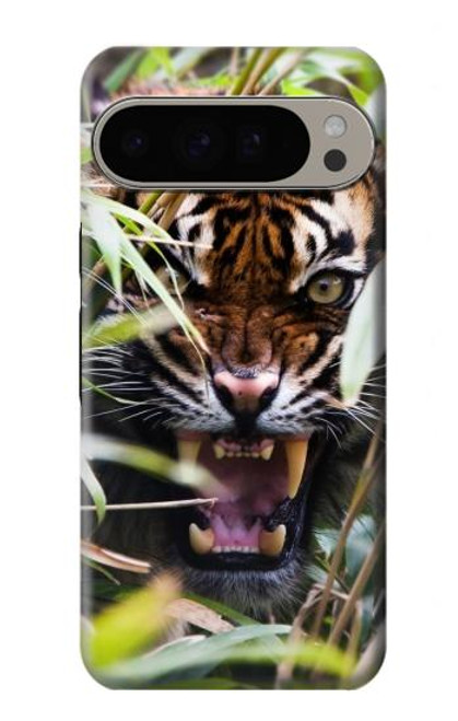 S3838 ベンガルトラの吠え Barking Bengal Tiger Google Pixel 9 Pro XL バックケース、フリップケース・カバー