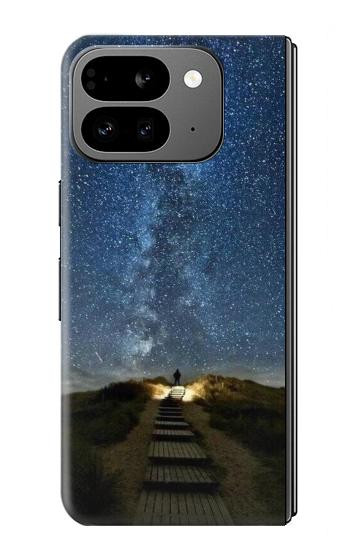 S0734 天国への階段アイスランド Stairway to Heaven Iceland Google Pixel 9 Pro Fold バックケース、フリップケース・カバー