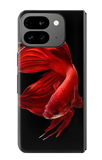 S2092 シャムと戦うサイアム Red Siamese Fighting Fish Google Pixel 9 Pro Fold バックケース、フリップケース・カバー