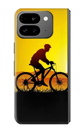 S2385 自転車 夕焼け Bicycle Bike Sunset Google Pixel 9 Pro Fold バックケース、フリップケース・カバー
