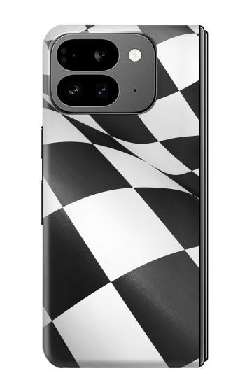 S2408 市松模様のスポーツ レース旗 Checkered Winner Flag Google Pixel 9 Pro Fold バックケース、フリップケース・カバー