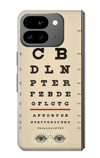S2502 目の検査図ポスター Eye Exam Chart Decorative Decoupage Poster Google Pixel 9 Pro Fold バックケース、フリップケース・カバー