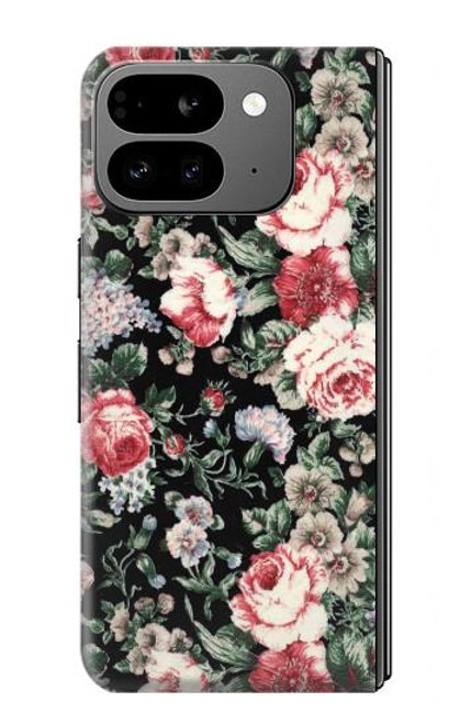 S2727 ヴィンテージローズ柄 Vintage Rose Pattern Google Pixel 9 Pro Fold バックケース、フリップケース・カバー