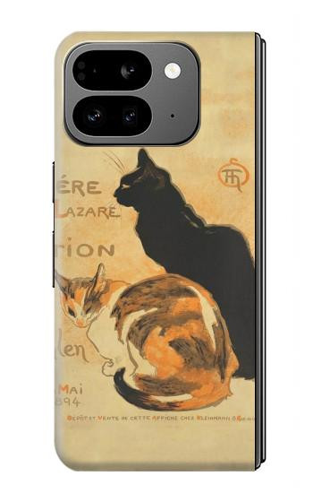 S3229 ヴィンテージ猫ポスター Vintage Cat Poster Google Pixel 9 Pro Fold バックケース、フリップケース・カバー