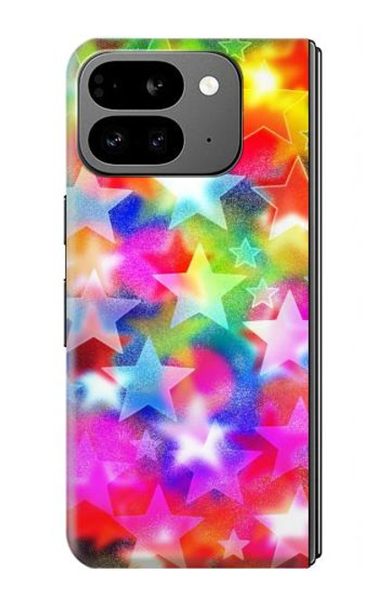 S3292 カラフルディスコスター Colourful Disco Star Google Pixel 9 Pro Fold バックケース、フリップケース・カバー