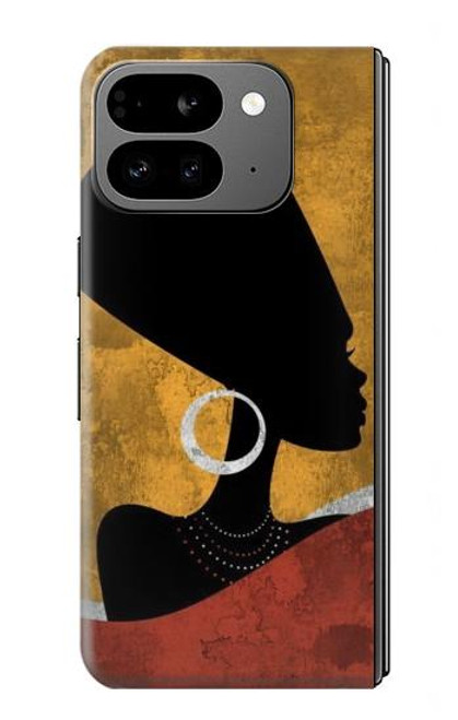 S3453 アフリカの女王ネフェルティティ African Queen Nefertiti Silhouette Google Pixel 9 Pro Fold バックケース、フリップケース・カバー
