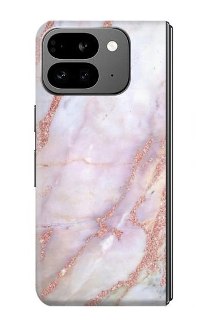 S3482 ピンクの大理石のグラフィックプリント Soft Pink Marble Graphic Print Google Pixel 9 Pro Fold バックケース、フリップケース・カバー
