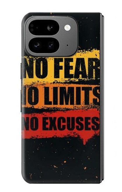 S3492 恐れのない言い訳のない No Fear Limits Excuses Google Pixel 9 Pro Fold バックケース、フリップケース・カバー