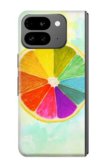 S3493 カラフルなレモン Colorful Lemon Google Pixel 9 Pro Fold バックケース、フリップケース・カバー
