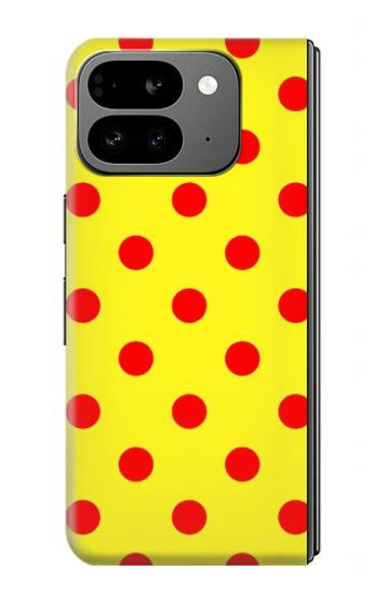 S3526 赤い水玉 Red Spot Polka Dot Google Pixel 9 Pro Fold バックケース、フリップケース・カバー