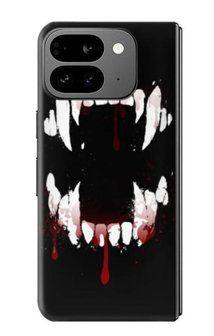 S3527 吸血鬼の歯 Vampire Teeth Bloodstain Google Pixel 9 Pro Fold バックケース、フリップケース・カバー