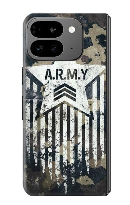 S3666 陸軍迷彩迷彩 Army Camo Camouflage Google Pixel 9 Pro Fold バックケース、フリップケース・カバー