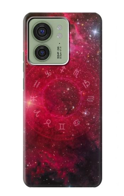 S3368 ゾディアックレッドギャラクシー Zodiac Red Galaxy Motorola Edge (2023), Edge 40 バックケース、フリップケース・カバー