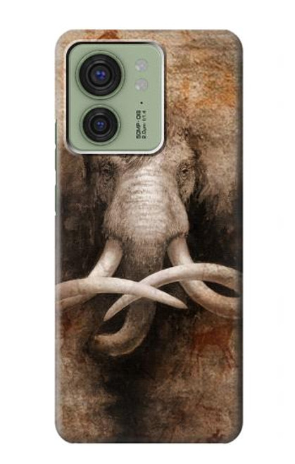 S3427 マンモス古代の洞窟芸術 Mammoth Ancient Cave Art Motorola Edge (2023), Edge 40 バックケース、フリップケース・カバー