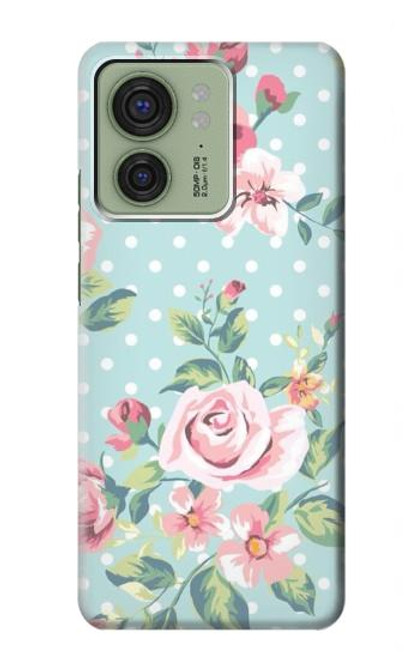 S3494 ヴィンテージローズポルカドット Vintage Rose Polka Dot Motorola Edge (2023), Edge 40 バックケース、フリップケース・カバー