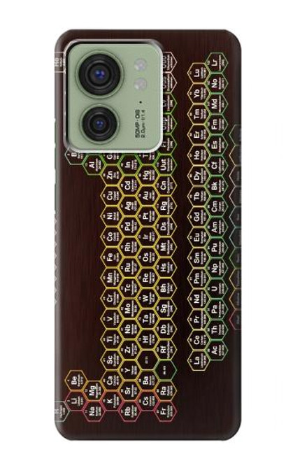 S3544 ネオンハニカム周期表 Neon Honeycomb Periodic Table Motorola Edge (2023), Edge 40 バックケース、フリップケース・カバー