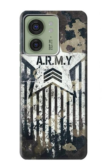 S3666 陸軍迷彩迷彩 Army Camo Camouflage Motorola Edge (2023), Edge 40 バックケース、フリップケース・カバー