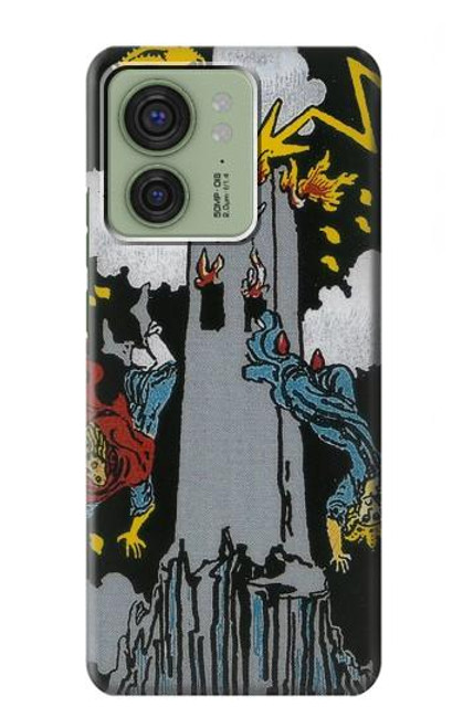S3745 タロットカードタワー Tarot Card The Tower Motorola Edge (2023), Edge 40 バックケース、フリップケース・カバー