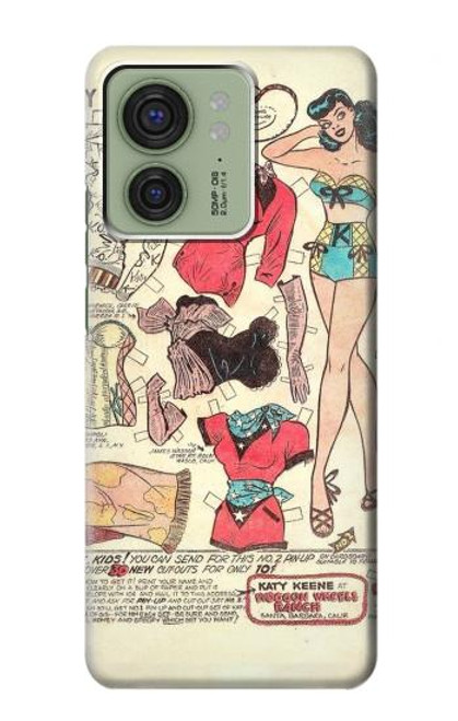 S3820 ヴィンテージ騎乗位ファッション紙人形 Vintage Cowgirl Fashion Paper Doll Motorola Edge (2023), Edge 40 バックケース、フリップケース・カバー