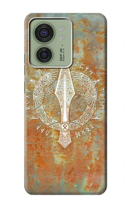 S3827 オーディン北欧バイキングシンボルのグングニル槍 Gungnir Spear of Odin Norse Viking Symbol Motorola Edge (2023), Edge 40 バックケース、フリップケース・カバー