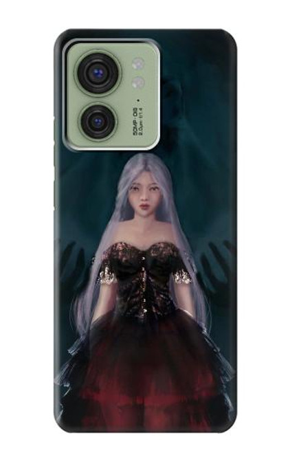 S3847 リリス 花嫁 ゴシック女 スカル死神 Lilith Devil Bride Gothic Girl Skull Grim Reaper Motorola Edge (2023), Edge 40 バックケース、フリップケース・カバー