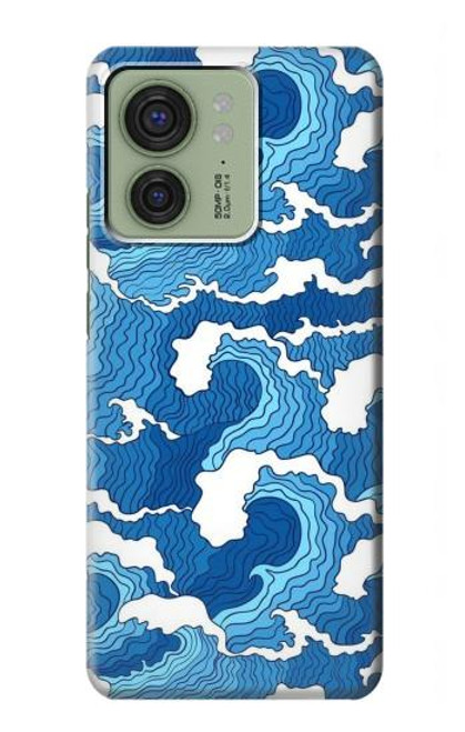 S3901 美しい嵐の海の波 Aesthetic Storm Ocean Waves Motorola Edge (2023), Edge 40 バックケース、フリップケース・カバー
