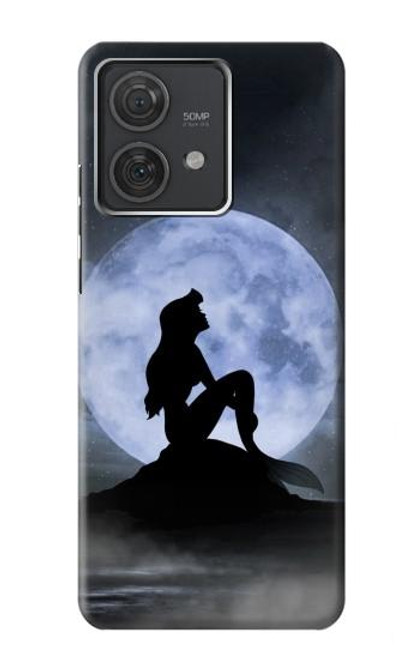 S2668 マーメイドシルエット月の夜 Mermaid Silhouette Moon Night Motorola Edge 40 Neo バックケース、フリップケース・カバー