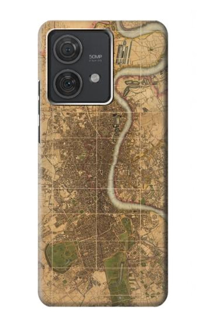 S3230 ロンドンのヴィンテージマップ Vintage Map of London Motorola Edge 40 Neo バックケース、フリップケース・カバー