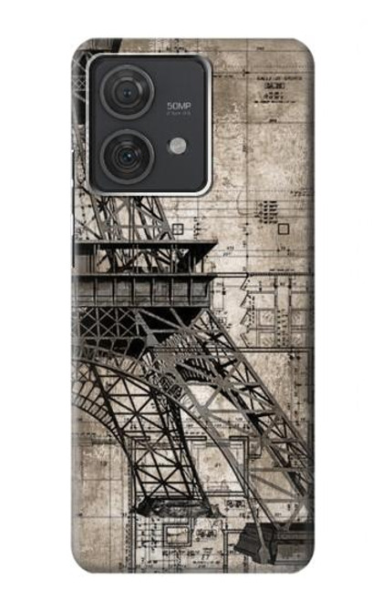S3416 エッフェル塔の設計図 Eiffel Tower Blueprint Motorola Edge 40 Neo バックケース、フリップケース・カバー