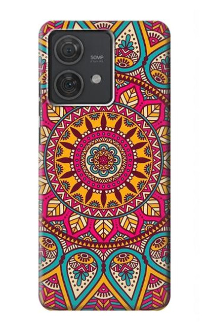 S3694 ヒッピーアートパターン Hippie Art Pattern Motorola Edge 40 Neo バックケース、フリップケース・カバー