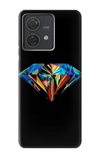 S3842 抽象的な カラフルな ダイヤモンド Abstract Colorful Diamond Motorola Edge 40 Neo バックケース、フリップケース・カバー