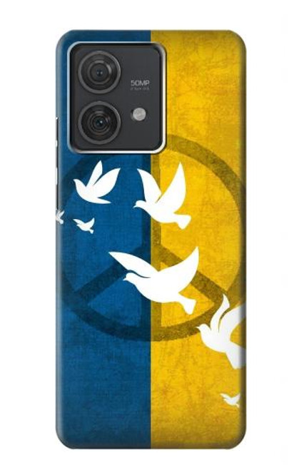 S3857 平和鳩 ウクライナの旗 Peace Dove Ukraine Flag Motorola Edge 40 Neo バックケース、フリップケース・カバー