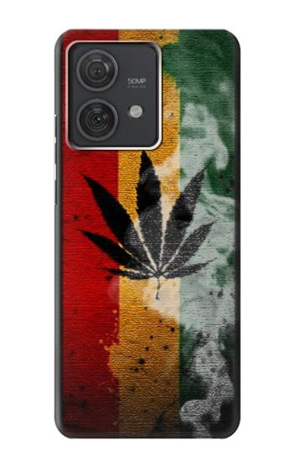 S3890 レゲエ ラスタ フラッグ スモーク Reggae Rasta Flag Smoke Motorola Edge 40 Neo バックケース、フリップケース・カバー