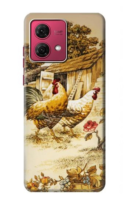 S2181 フレンチカントリーチキン French Country Chicken Motorola Moto G84 バックケース、フリップケース・カバー