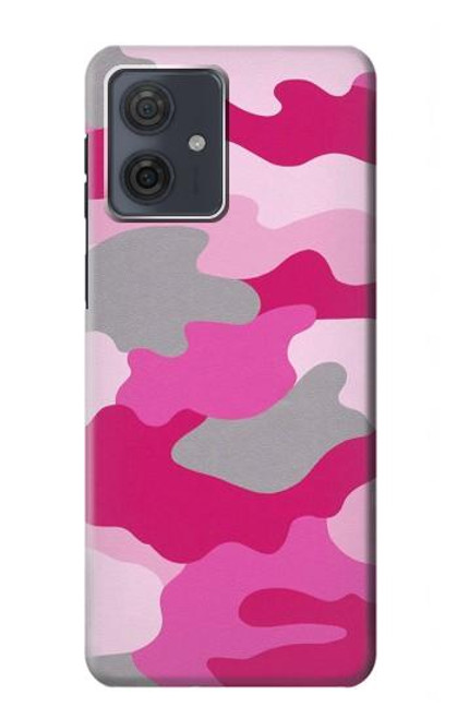 S2525 ンク迷彩 Pink Camo Camouflage Motorola Moto G54 バックケース、フリップケース・カバー